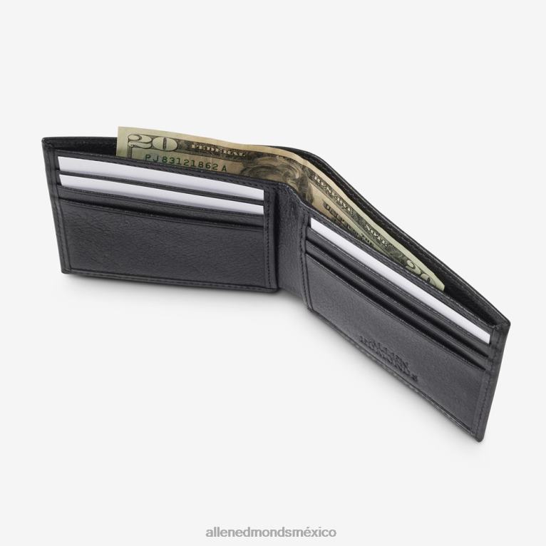 billetera plegable delgada BB60H574 cuero negro unisexoAllen Edmonds