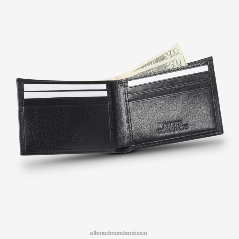 billetera plegable delgada BB60H574 cuero negro unisexoAllen Edmonds