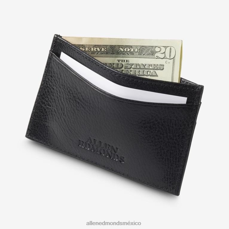 estuche delgado para tarjetas BB60H326 cuero negro unisexoAllen Edmonds