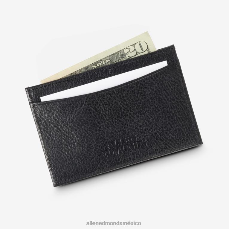 estuche delgado para tarjetas BB60H326 cuero negro unisexoAllen Edmonds