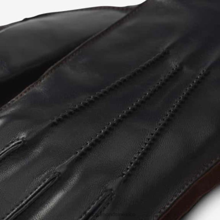 guantes técnicos con forro de cashmere de piel mixta BB60H393 negro unisexoAllen Edmonds