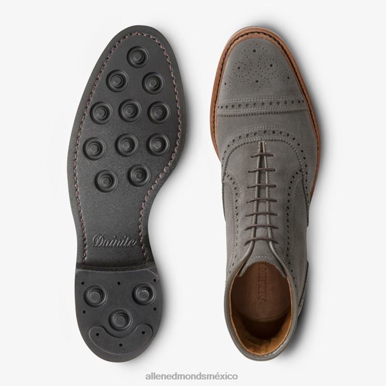 bota de vestir oxford resistente a la intemperie hamilton BB60H342 ante gris imán hombresAllen Edmonds