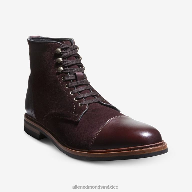 bota landon con puntera BB60H367 ante burdeos hombresAllen Edmonds