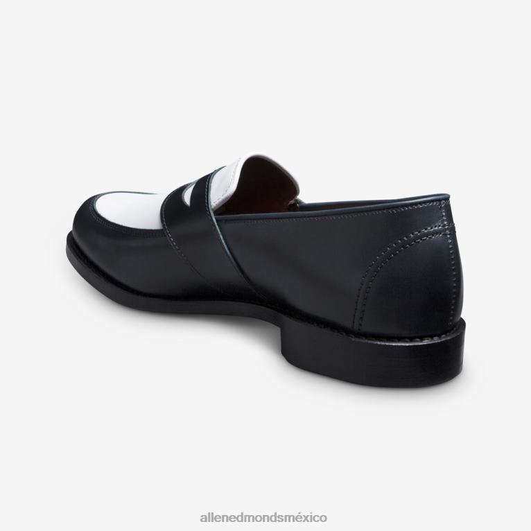 mocasín penny espectador randolph BB60H171 cuero azul marino/blanco hombresAllen Edmonds