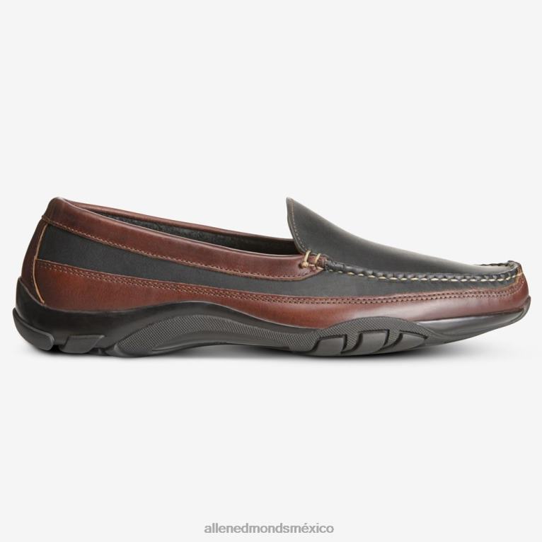 mocasín de conducción veneciano boulder BB60H68 negro con ribete marron hombresAllen Edmonds