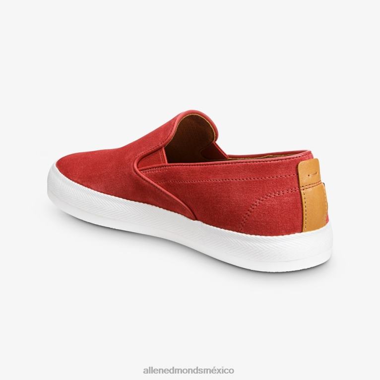 slip-on de playa holden BB60H386 ante rojo carmesí hombresAllen Edmonds