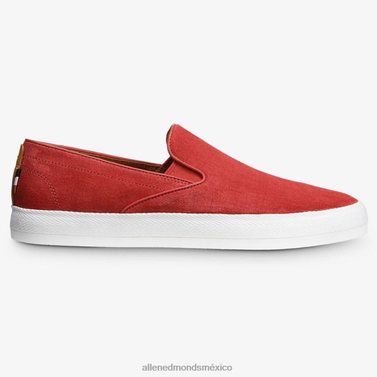 slip-on de playa holden BB60H386 ante rojo carmesí hombresAllen Edmonds