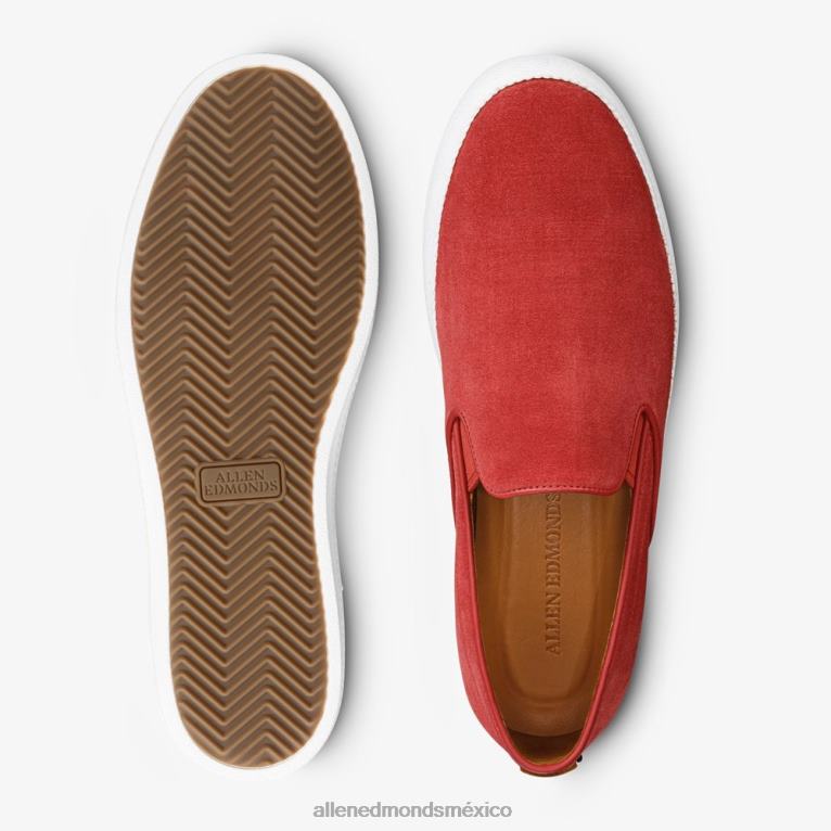 slip-on de playa holden BB60H386 ante rojo carmesí hombresAllen Edmonds