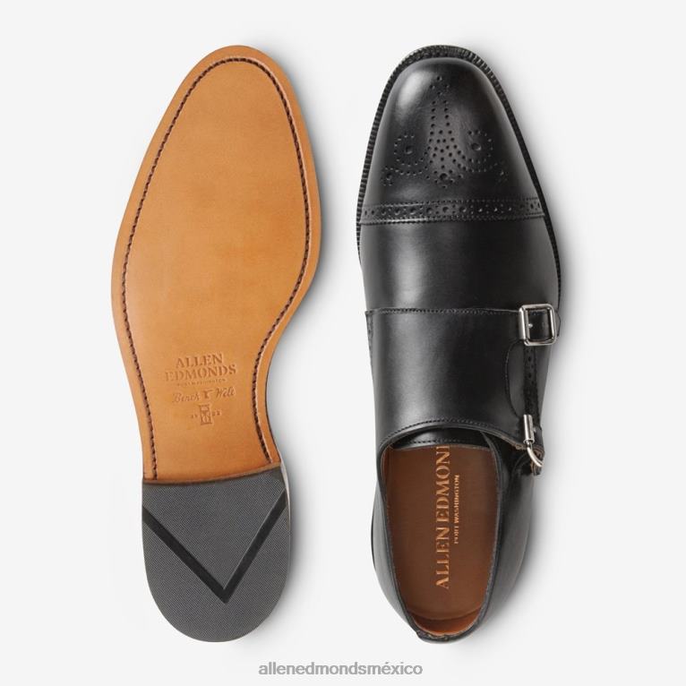 calle. zapato de vestir con doble hebilla de John's BB60H357 negro hombresAllen Edmonds