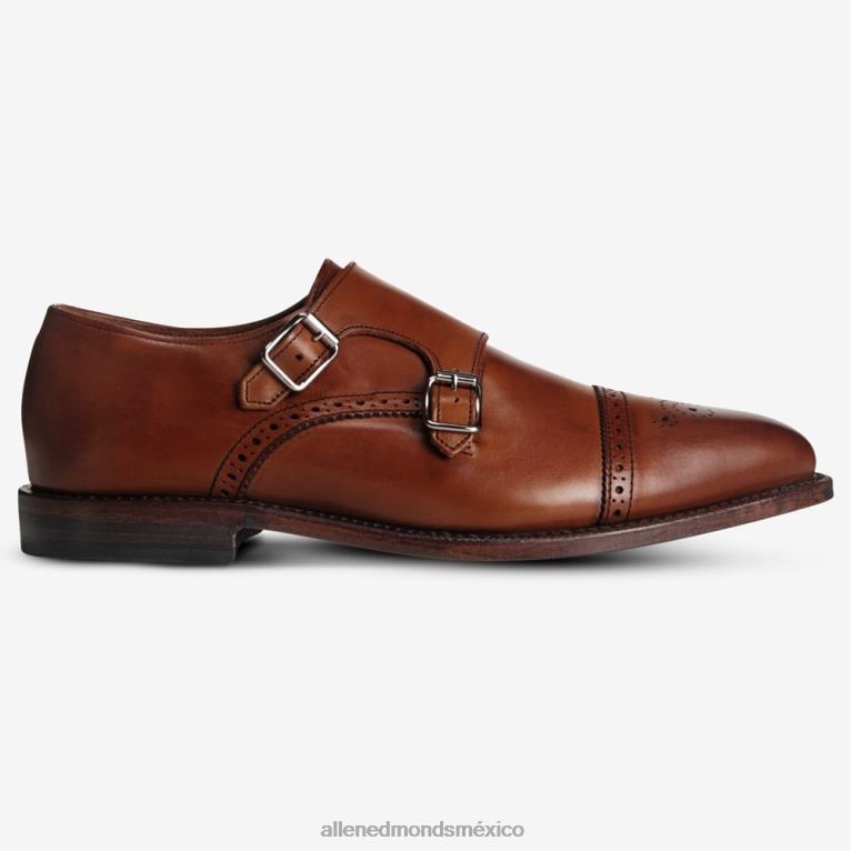 calle. zapato de vestir con doble hebilla de John's BB60H358 chile oscuro hombresAllen Edmonds