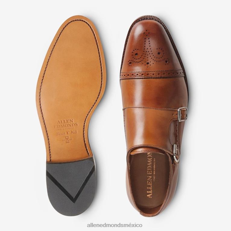 calle. zapato de vestir con doble hebilla de John's BB60H60 marrón nuez hombresAllen Edmonds