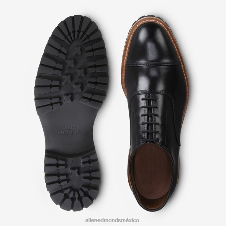 Zapato de vestir con tacos exclusivos de Park Avenue BB60H40 cuero negro hombresAllen Edmonds