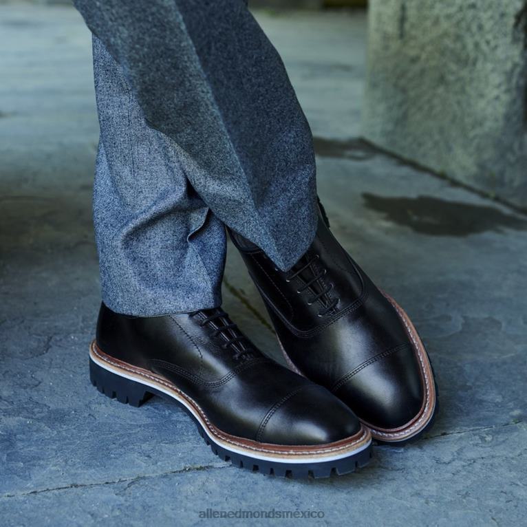 Zapato de vestir con tacos exclusivos de Park Avenue BB60H40 cuero negro hombresAllen Edmonds