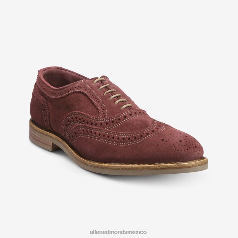 oxford de punta de ala de ante neumok BB60H450 rojo cereza hombresAllen Edmonds