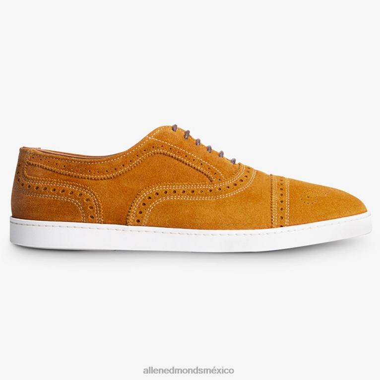 zapatillas oxford con hilos BB60H13 gamuza de cúrcuma hombresAllen Edmonds