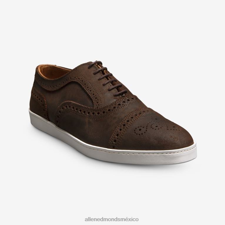 zapatillas oxford con hilos BB60H241 ante encerado marron hombresAllen Edmonds