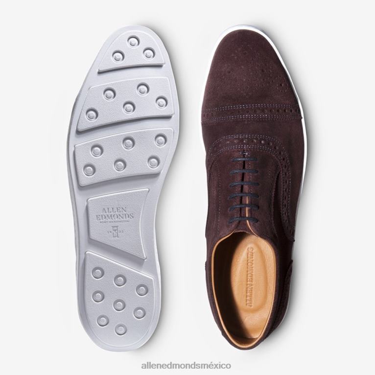 zapatillas oxford con hilos BB60H242 ante burdeos hombresAllen Edmonds