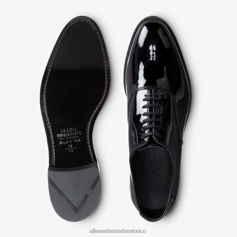 zapato de vestir carlyle oxford con punta lisa BB60H47 charol negro hombresAllen Edmonds