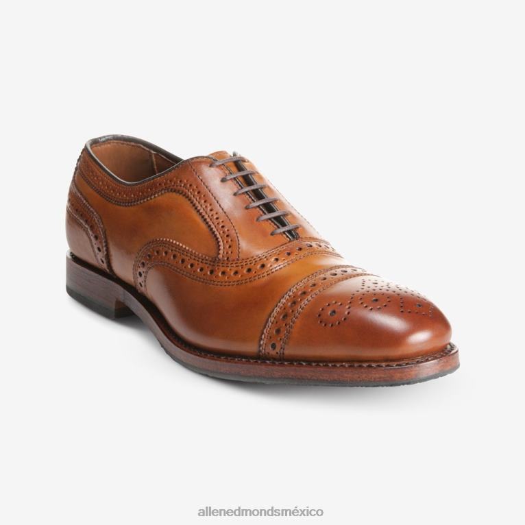 Zapato de vestir oxford con punta de hebra y suela de grifo combinada BB60H38 marrón nuez hombresAllen Edmonds