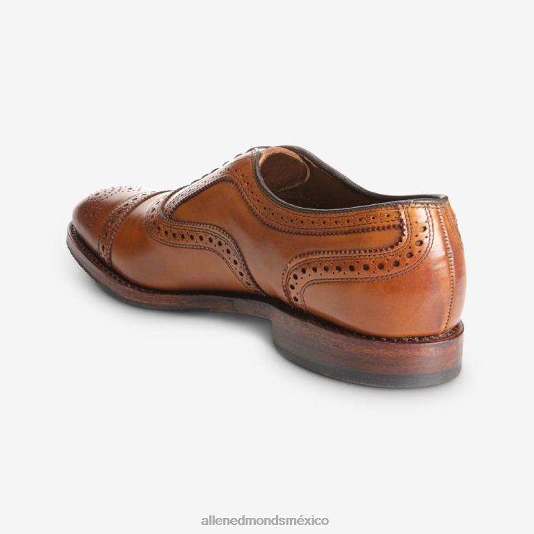 Zapato de vestir oxford con punta de hebra y suela de grifo combinada BB60H38 marrón nuez hombresAllen Edmonds