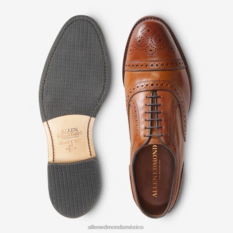 Zapato de vestir oxford con punta de hebra y suela de grifo combinada BB60H38 marrón nuez hombresAllen Edmonds