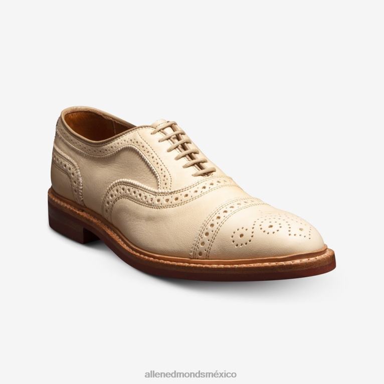 strandmok cap-toe oxford con suela de goma dainite BB60H14 piel de hueso de curtición vegetal hombresAllen Edmonds