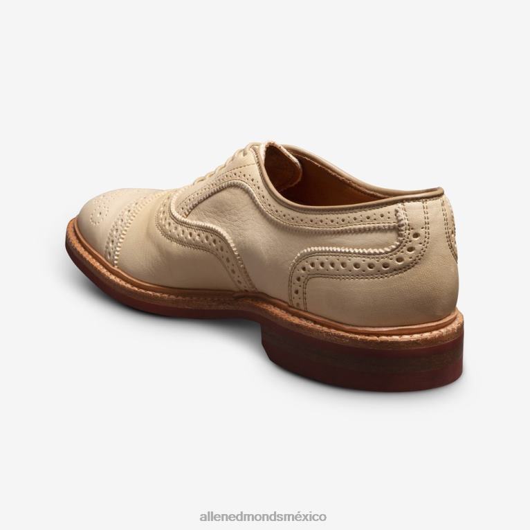 strandmok cap-toe oxford con suela de goma dainite BB60H14 piel de hueso de curtición vegetal hombresAllen Edmonds