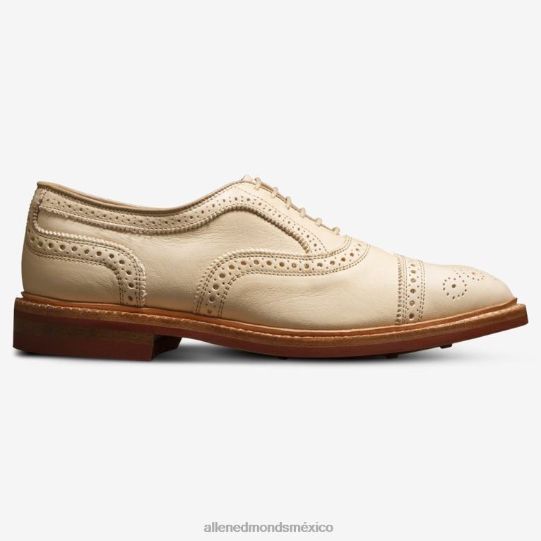 strandmok cap-toe oxford con suela de goma dainite BB60H14 piel de hueso de curtición vegetal hombresAllen Edmonds