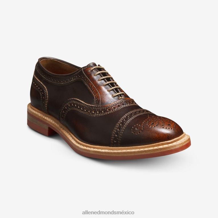 strandmok cap-toe oxford con suela de goma dainite BB60H224 marrón hombresAllen Edmonds