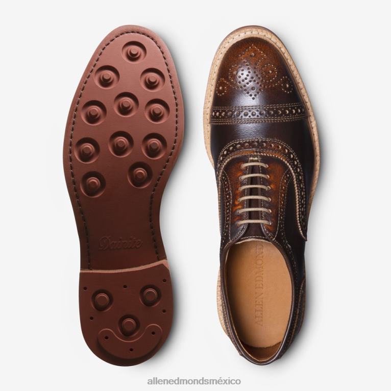 strandmok cap-toe oxford con suela de goma dainite BB60H224 marrón hombresAllen Edmonds