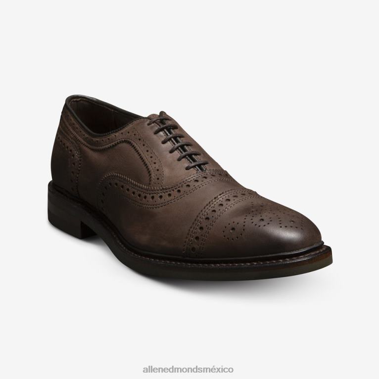 strandmok cap-toe oxford con suela de goma dainite BB60H228 nubuck marrón hombresAllen Edmonds