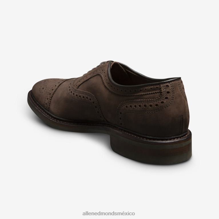 strandmok cap-toe oxford con suela de goma dainite BB60H228 nubuck marrón hombresAllen Edmonds