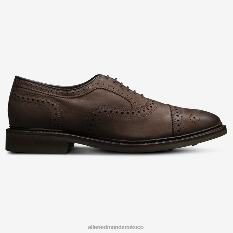 strandmok cap-toe oxford con suela de goma dainite BB60H228 nubuck marrón hombresAllen Edmonds