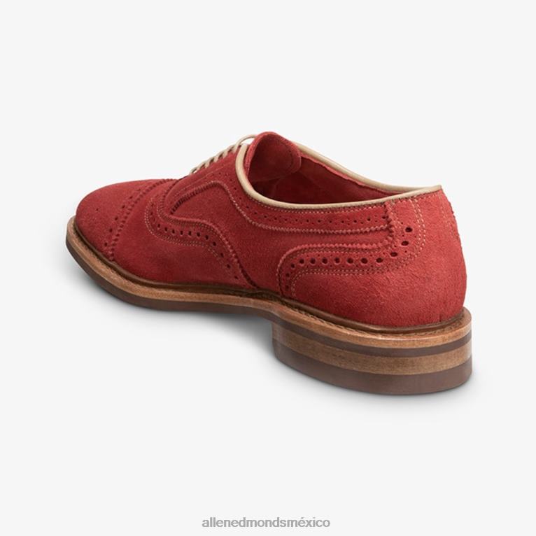 strandmok cap-toe oxford con suela de goma dainite BB60H246 ante rojo carmesí hombresAllen Edmonds