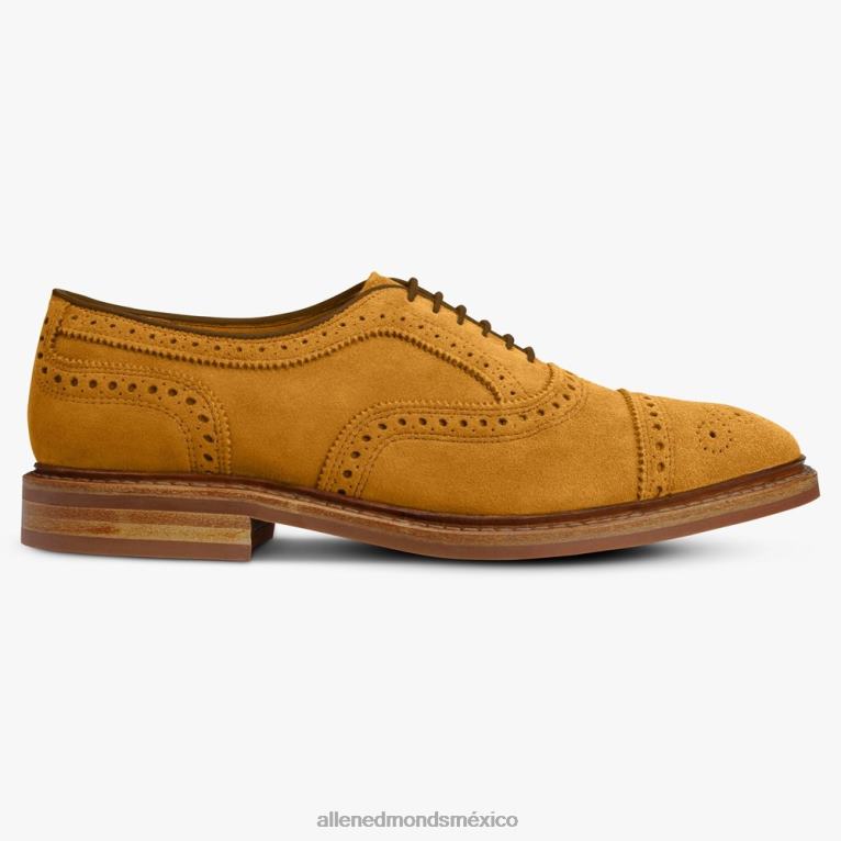 strandmok cap-toe oxford con suela de goma dainite BB60H247 gamuza de cúrcuma hombresAllen Edmonds