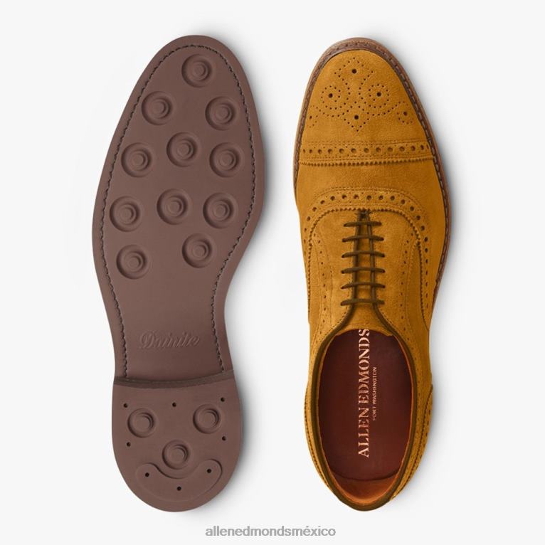 strandmok cap-toe oxford con suela de goma dainite BB60H247 gamuza de cúrcuma hombresAllen Edmonds