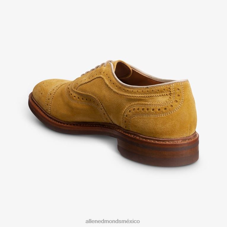 strandmok cap-toe oxford con suela de goma dainite BB60H248 ante amarillo mineral hombresAllen Edmonds