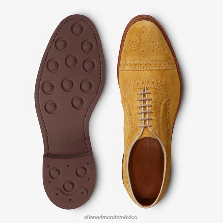 strandmok cap-toe oxford con suela de goma dainite BB60H248 ante amarillo mineral hombresAllen Edmonds