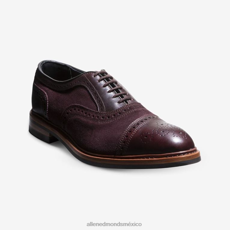 strandmok cap-toe oxford con suela de goma dainite BB60H249 ante burdeos hombresAllen Edmonds