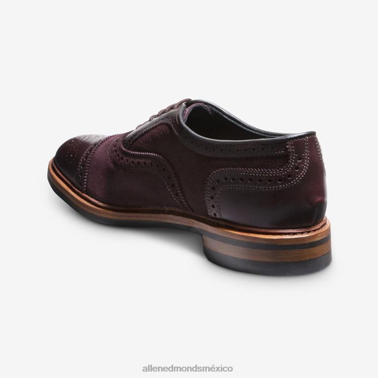 strandmok cap-toe oxford con suela de goma dainite BB60H249 ante burdeos hombresAllen Edmonds