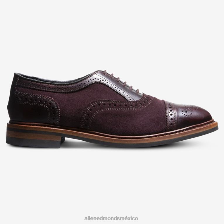 strandmok cap-toe oxford con suela de goma dainite BB60H249 ante burdeos hombresAllen Edmonds