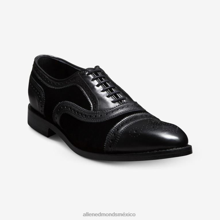 zapato de vestir oxford con puntera BB60H103 terciopelo negro hombresAllen Edmonds