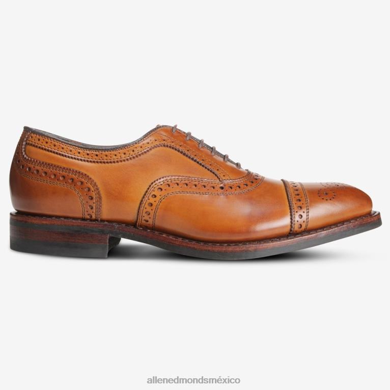 zapato de vestir tipo oxford con puntera en hebra y suela dainite BB60H288 marrón nuez hombresAllen Edmonds