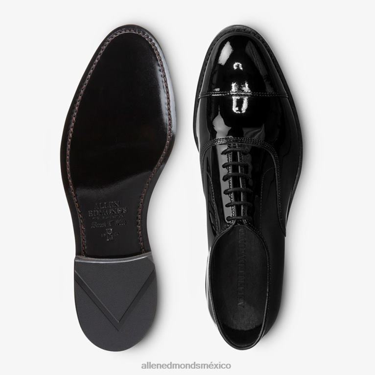 zapatos de vestir oxford con puntera de park avenue BB60H10 charol negro hombresAllen Edmonds