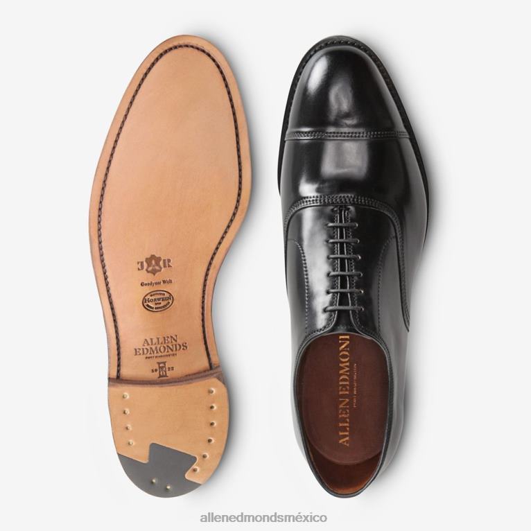 zapatos de vestir oxford con puntera en concha cordovan de park avenue BB60H24 cordobés negro hombresAllen Edmonds