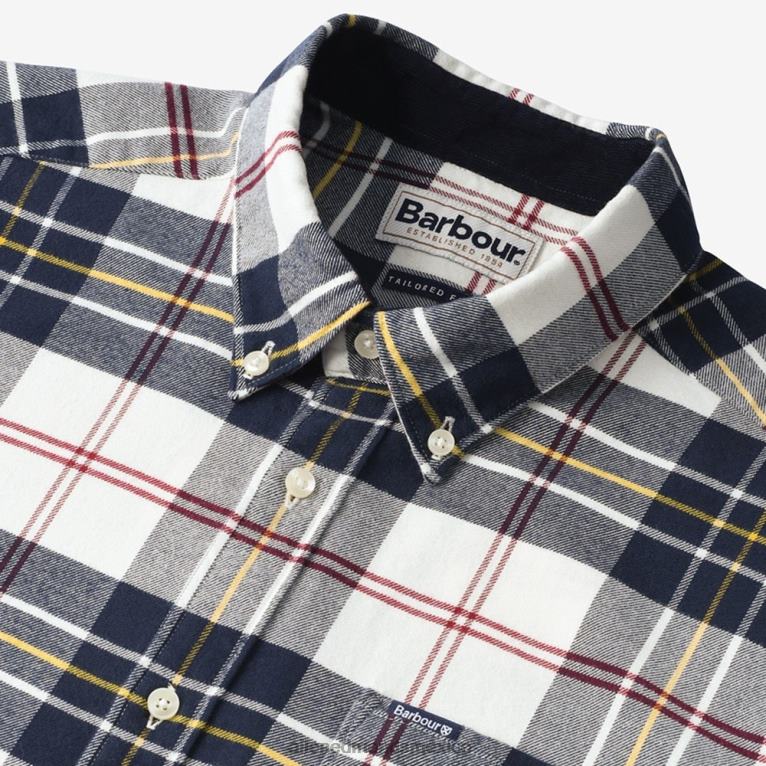 camisa a cuadros de sastre barbour ronan BB60H221 cuadros blancos unisexoAllen Edmonds