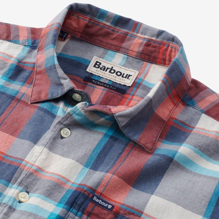 camisa de manga corta de langstone barbour BB60H218 azul unisexoAllen Edmonds