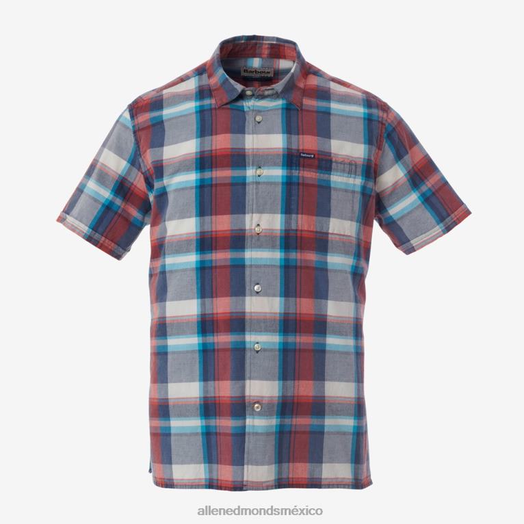 camisa de manga corta de langstone barbour BB60H218 azul unisexoAllen Edmonds