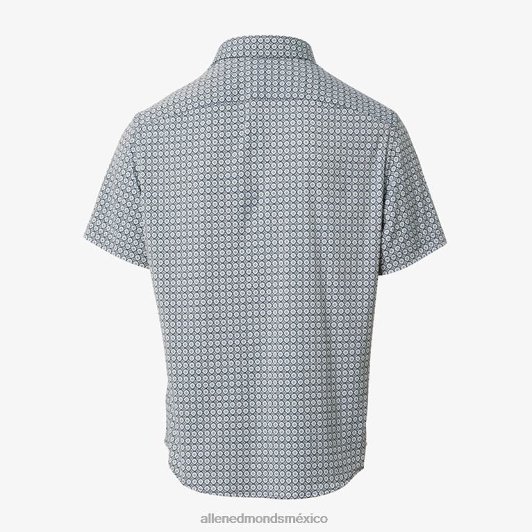 camisa de manga corta untuckit keller BB60H173 Armada unisexoAllen Edmonds