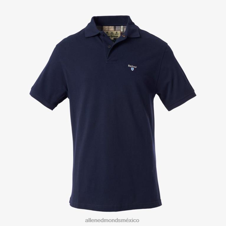 playera tipo polo con ceja barbour BB60H262 Armada unisexoAllen Edmonds